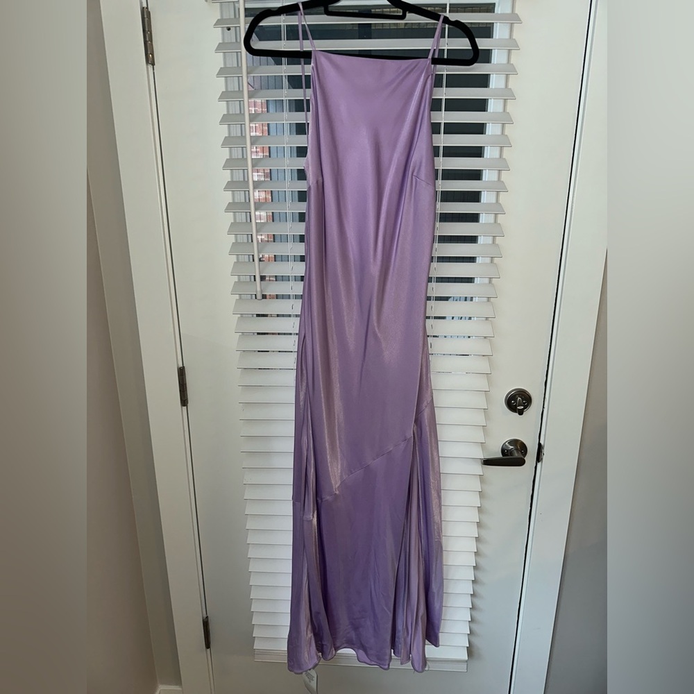 Abercrombie & Fitch Lavender Satin Dress - Picture 3 of 6
